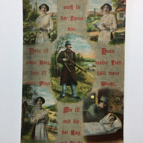 Soldat mit Frau - Liebe in der Ferne 518