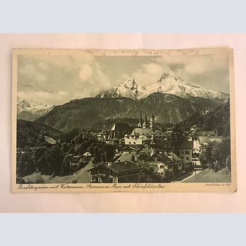 AK, Berchtesgaden, Steinerne Meer, Schönfeldspitze, Watzmann (110223 BW)