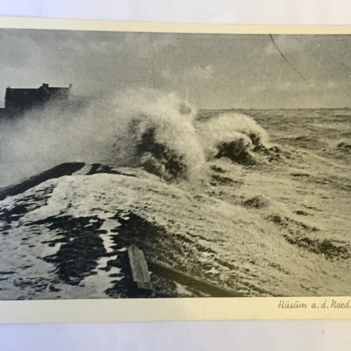 AK, Sturmflut, Husum, Nordsee, Schleswig Holstein (110237 BW)