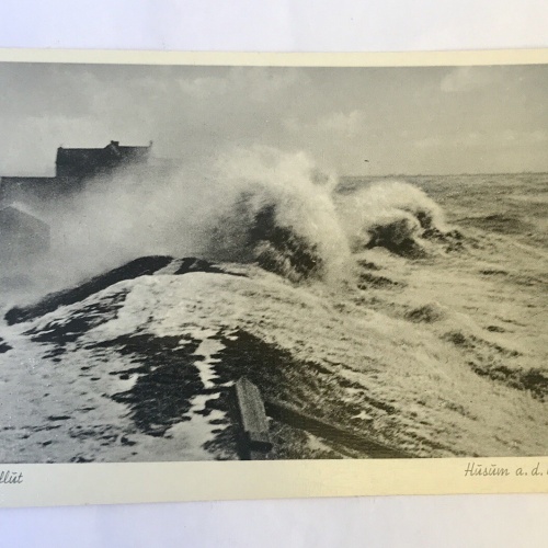 AK, Husum, Nordsee, Sturmflut, (110235 BW)