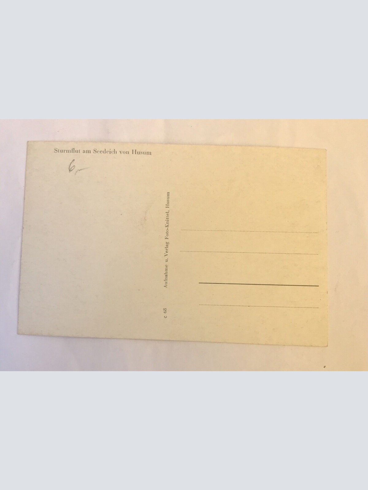 AK, Husum, Nordsee, Sturmflut, (110235 BW)