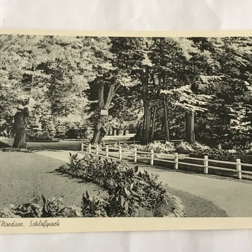 AK, Husum, Nordsee Schlosspark (110312 BW)