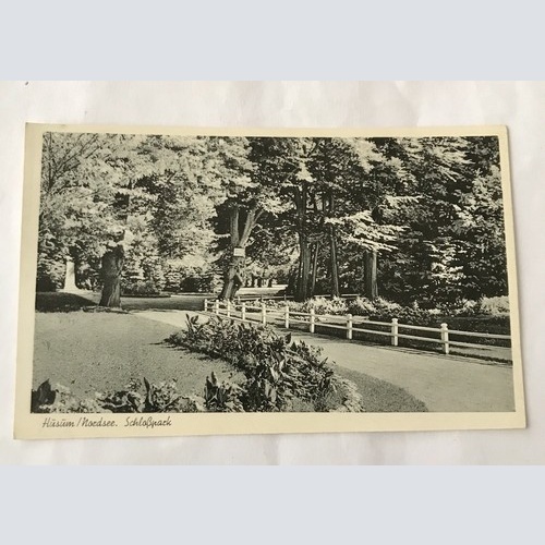 AK, Husum, Nordsee Schlosspark (110312 BW)