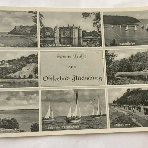 Grußkarte, Ostsee, Glücksburg, Schleswig Holstein (110303 BW!)