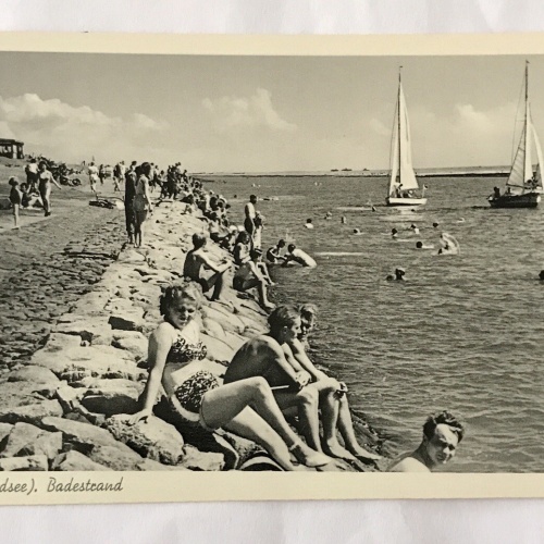 AK, Husum, Badestrand, Nordsee (110311 BW)