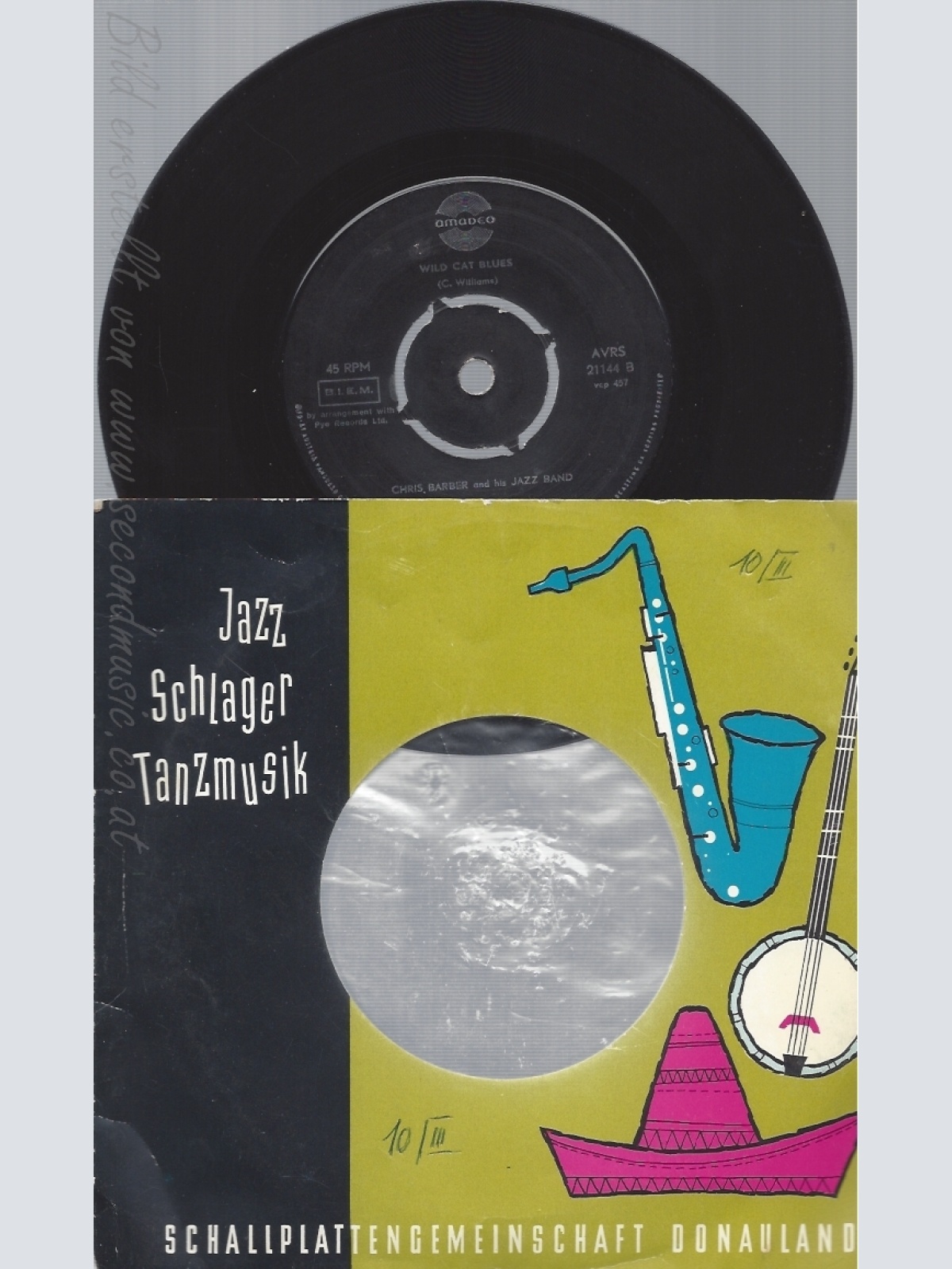 7" CHRIS BARBER JAZZ BAND-- PETITE FLEUR