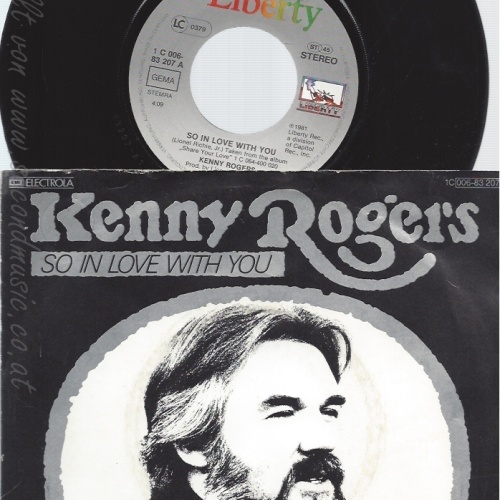 7" KENNY RODGERS-- SO IN LOVE WITH YOU
