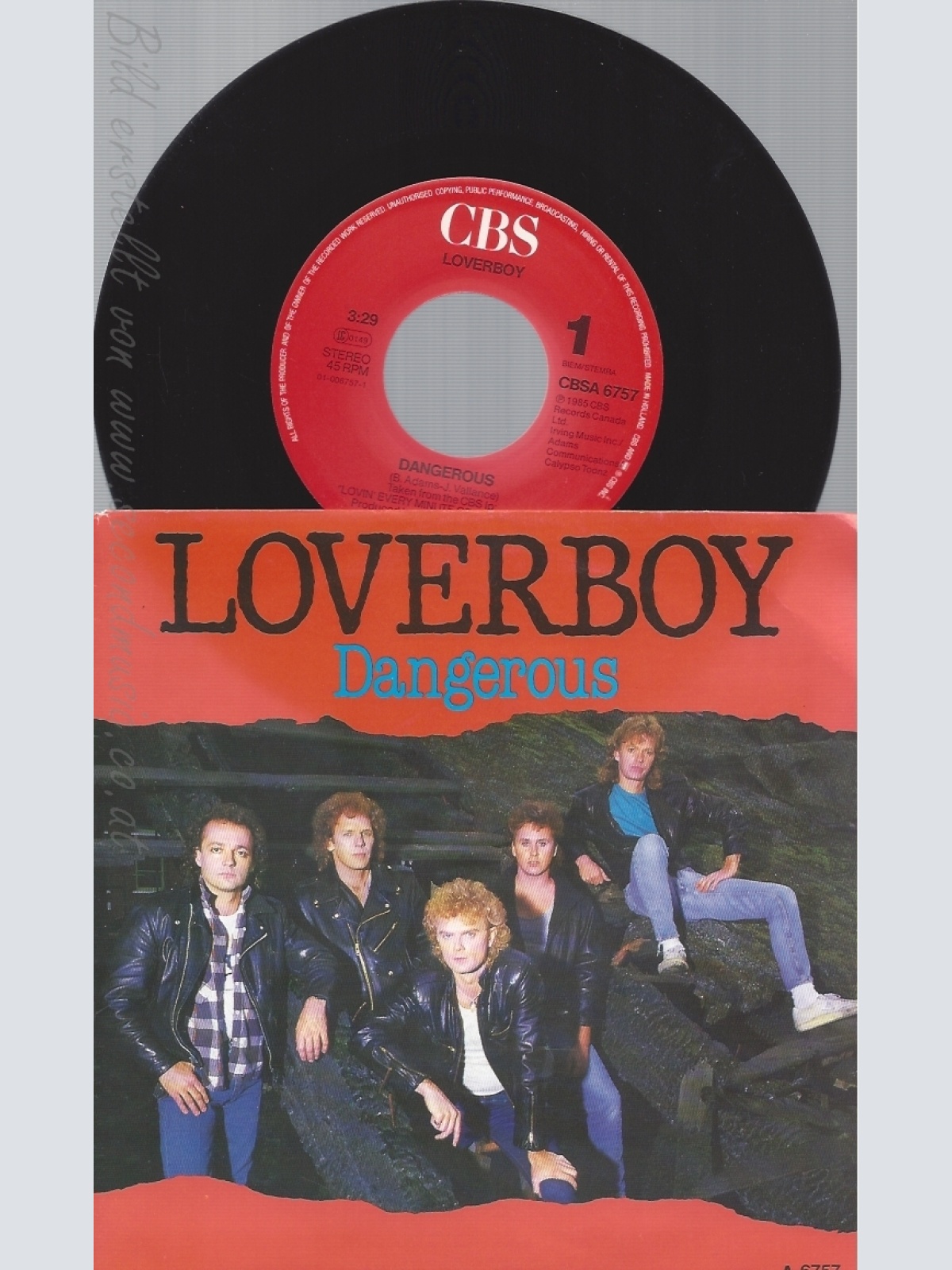 7" LOVERBOY-- DANGEROUS