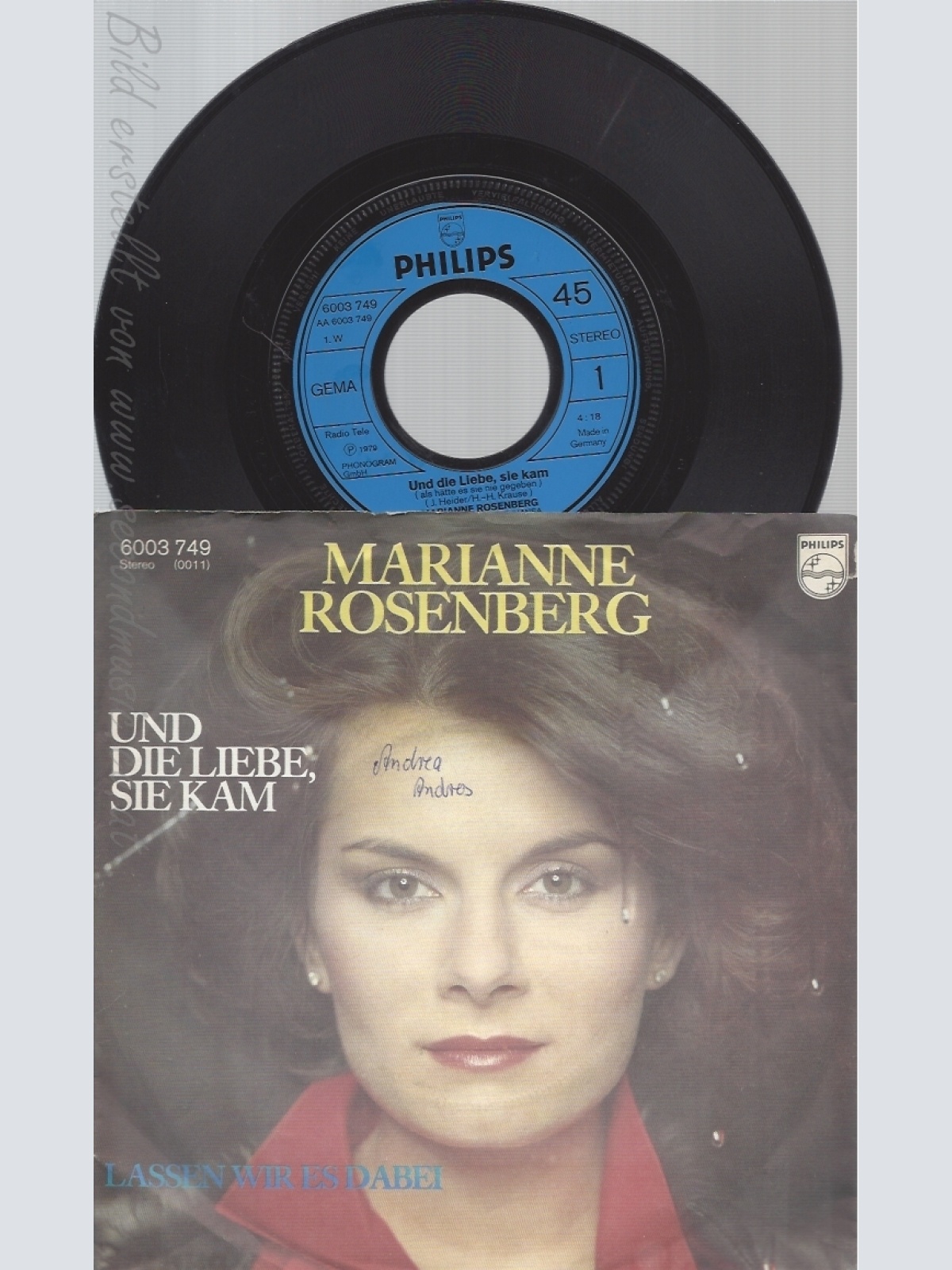 7" MARIANNE ROSENBERG -UND DIE LIEBE KAM