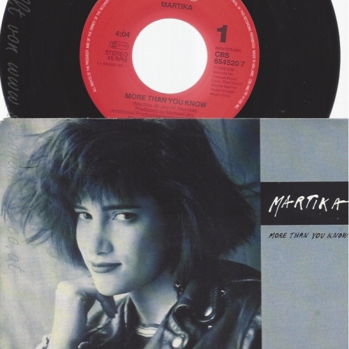 7" MARTIKA-- MORE THAN YOU KNOW