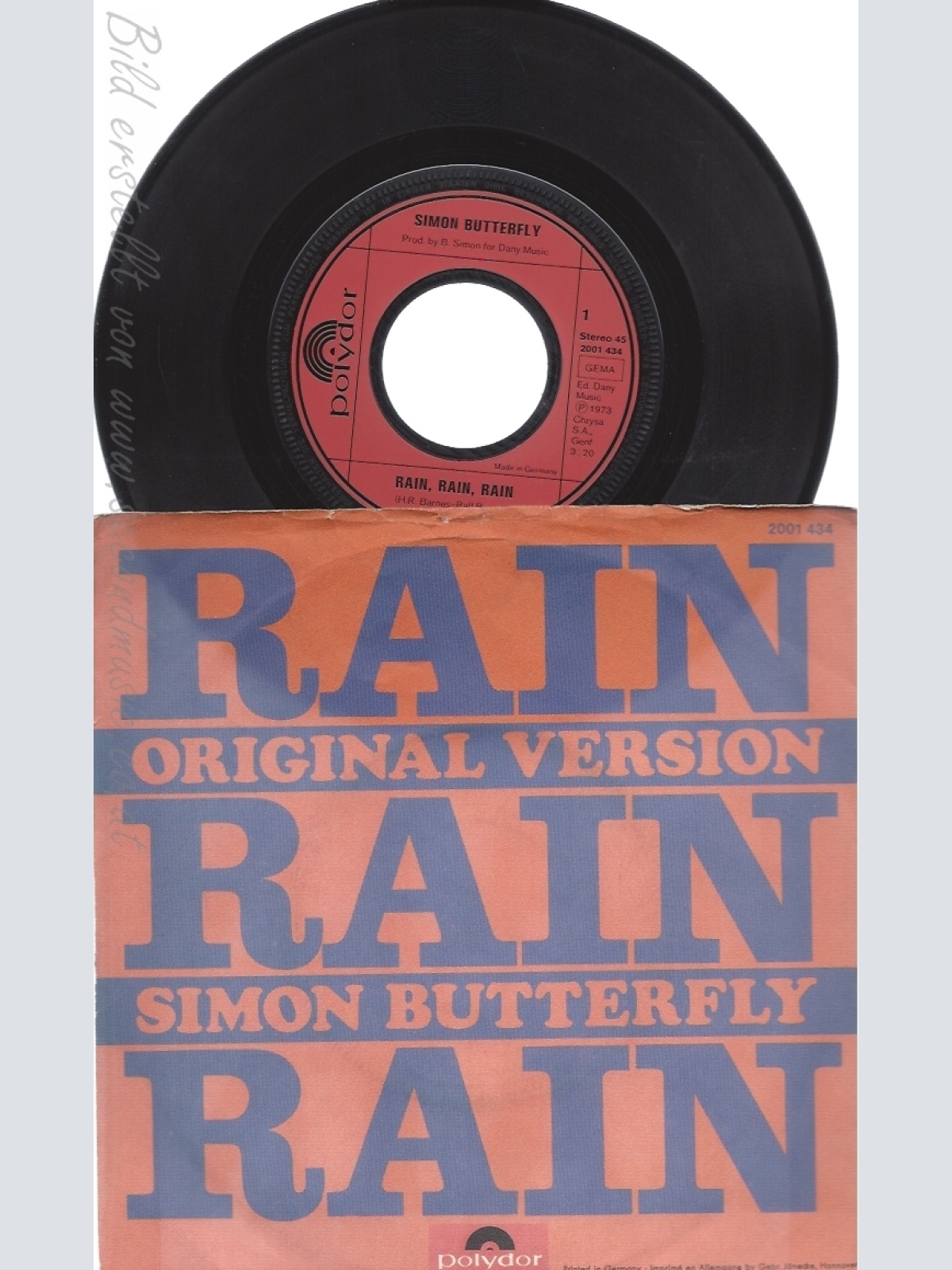 7" SIMON BUTTERFLY-- RAIN RAIN