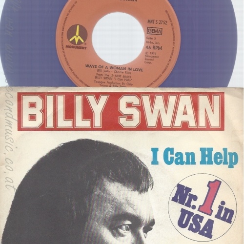 7" BILLY SWAN -- I CAN HELP- VIOLETTE VINYL!!!!