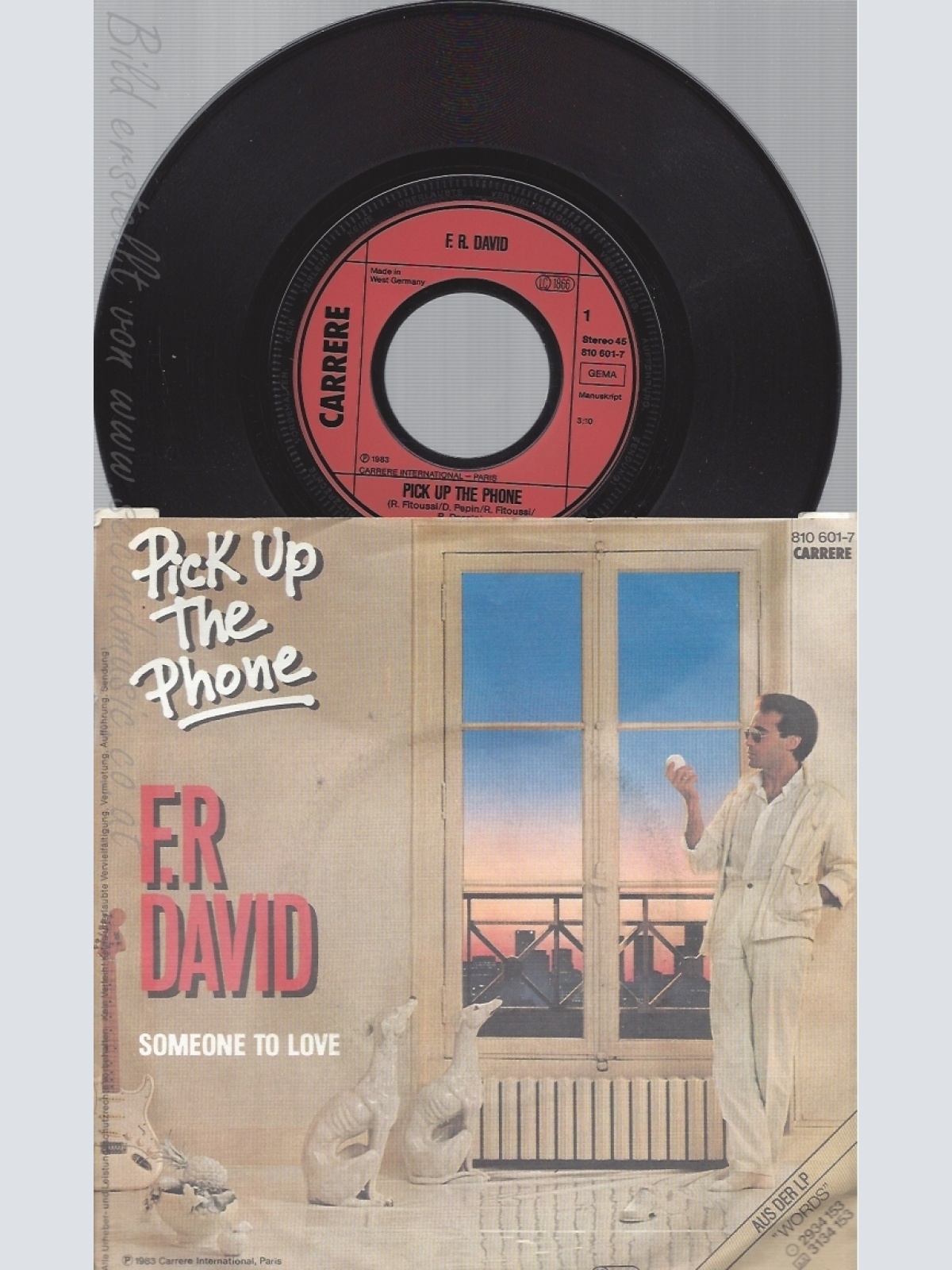 7" F R DAVID --- PICK UP THE PHONE