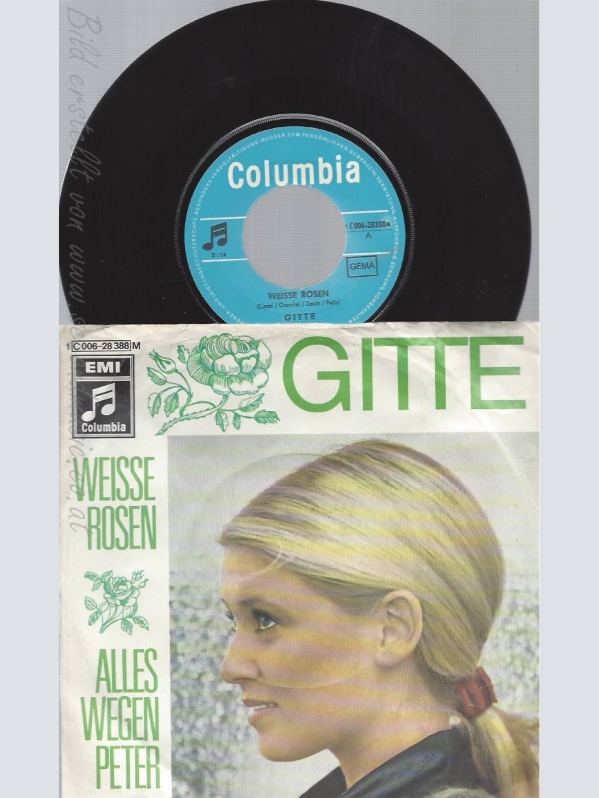 7" GITTE --WEISSE ROSEN