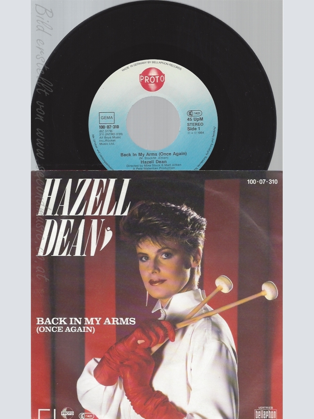 7" HAZELL DEAN -- BACK IN MY ARMS