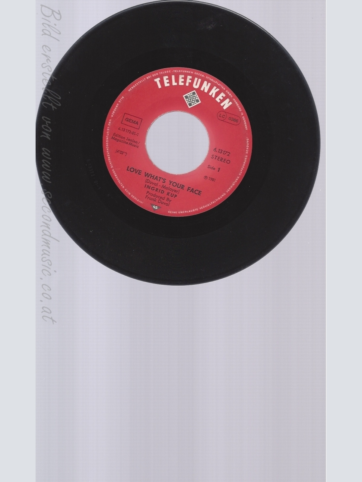 7" INGRID KUP -- LOVE WHATS YOUR FACE