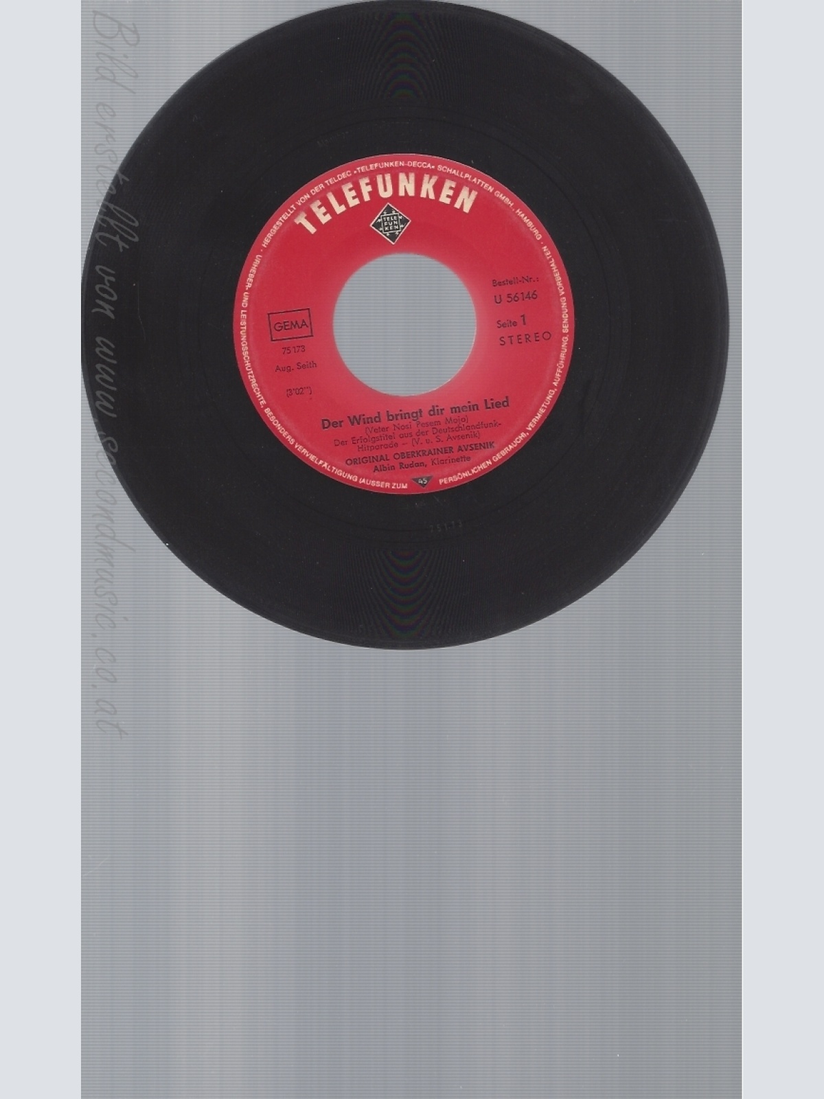 7" OBERKRAINER AVSENIK--DER WIND BRINGT DIR MEIN LIED