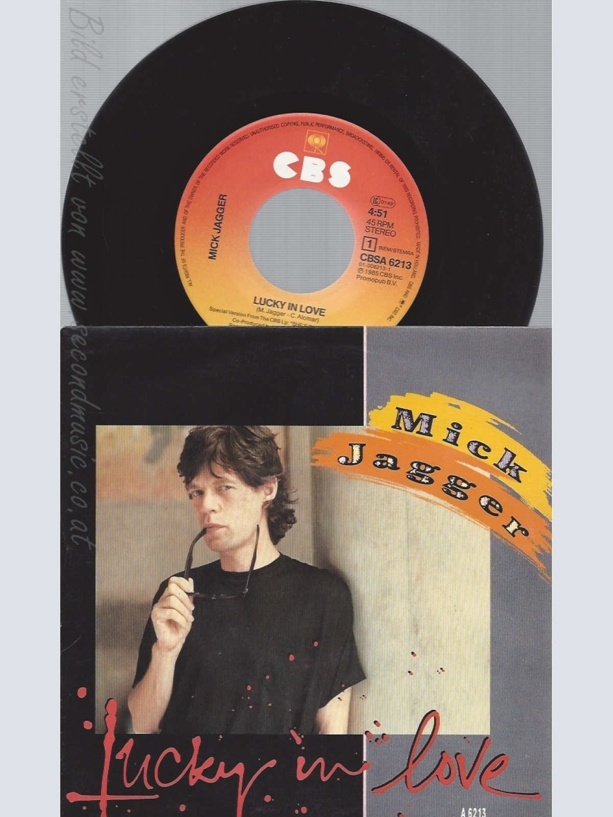 7" MICK JAGGER -- LUCKY IN LOVE