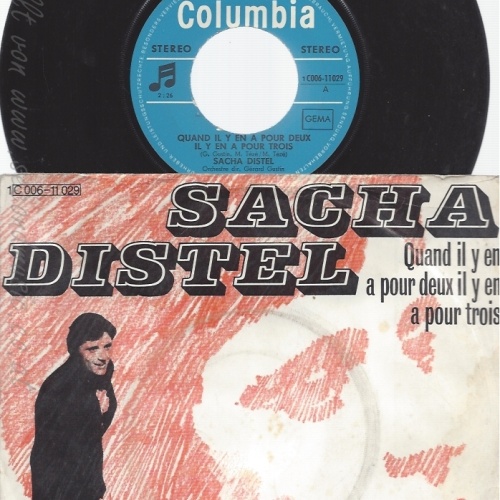 7" SACHA DISTEL-- QUAND IL YEN
