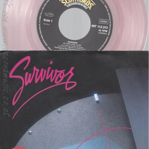 7" SURVIVOR -- IS IT LOVE -- ROTES VINYL