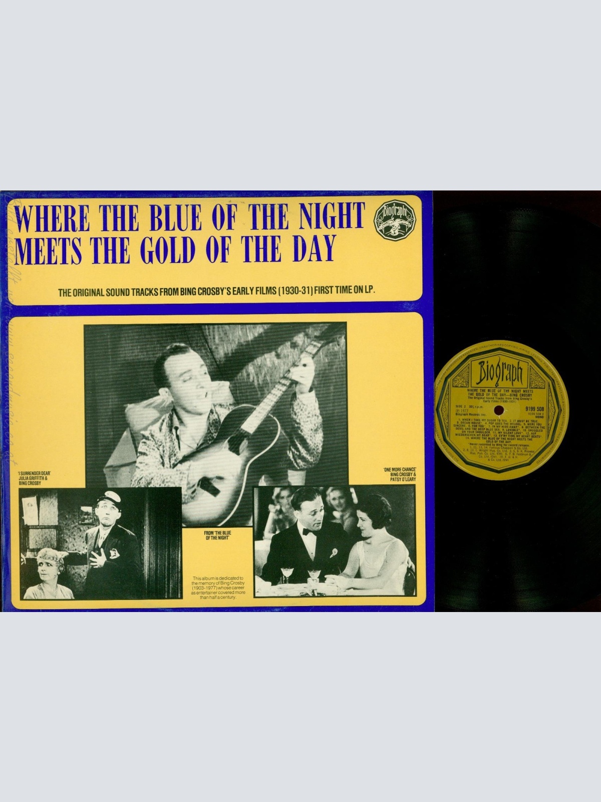 LP--BING CROSBY--WHERE THE BLUE OF THE NIGHT MEETS