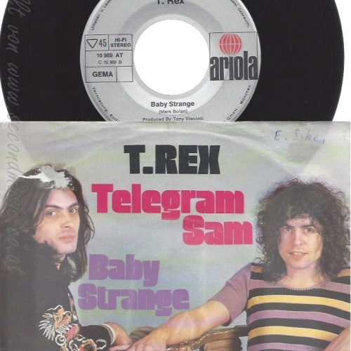 7" T REX -- TELEGRAM SAM --BABY STRANGE