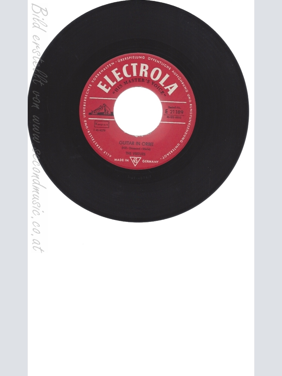 7" THE VIRTUES -- GUITAR BOOGIE SHUFFLE --GUITAR IN ORBIT