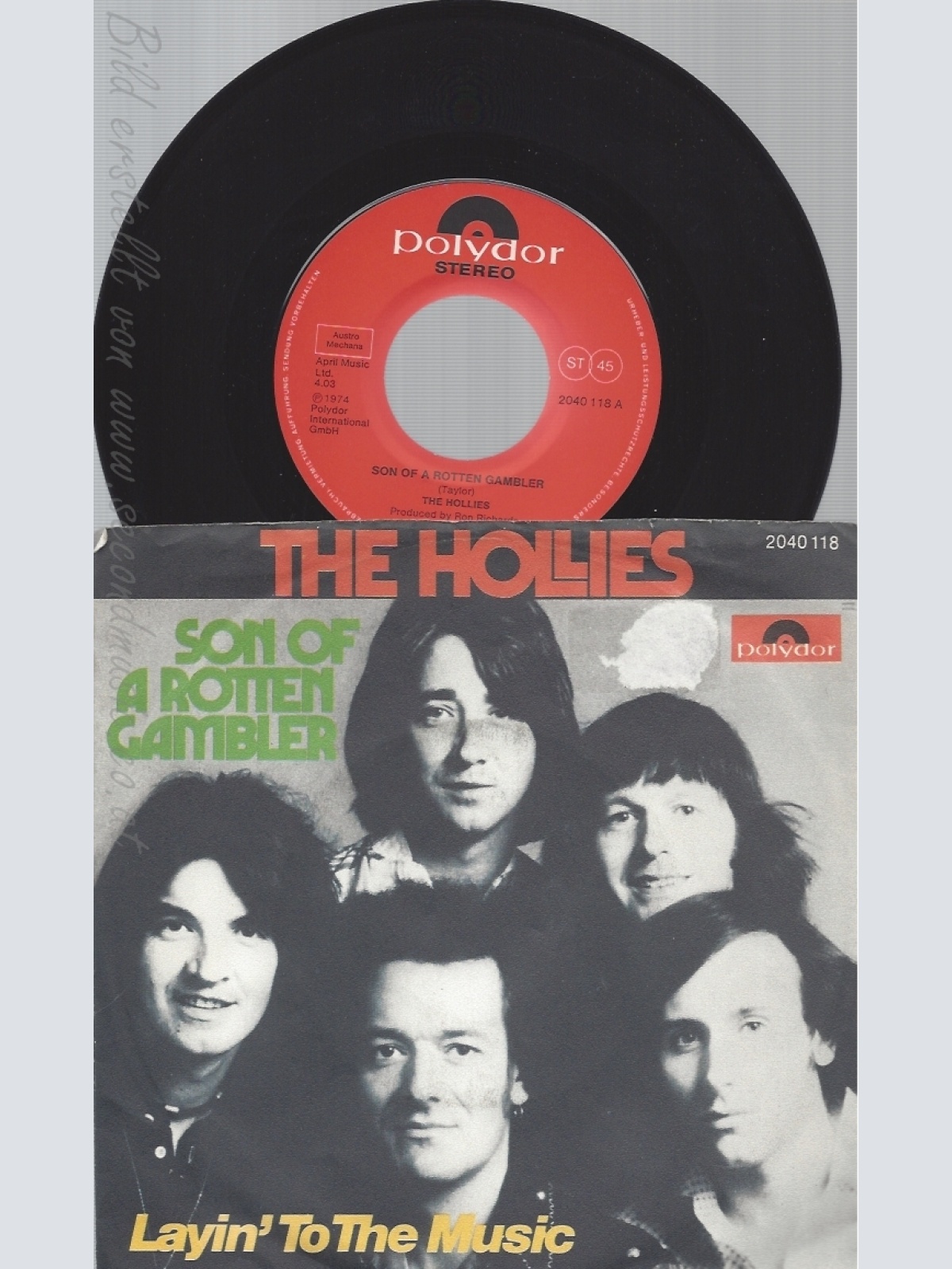 7"THE HOLLIES--SON OF A ROTTEN GAMBLER
