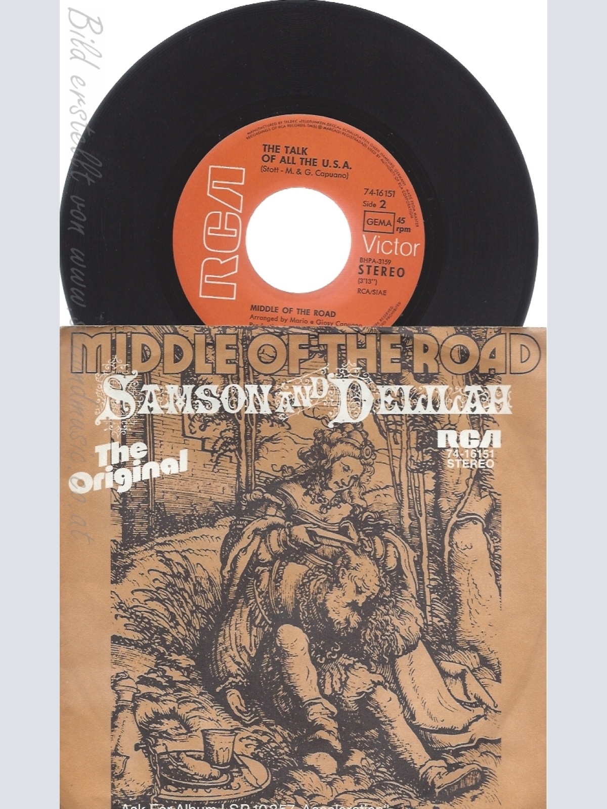 7" MIDDLE OF THE ROAD--SAMSON AND DELILAH