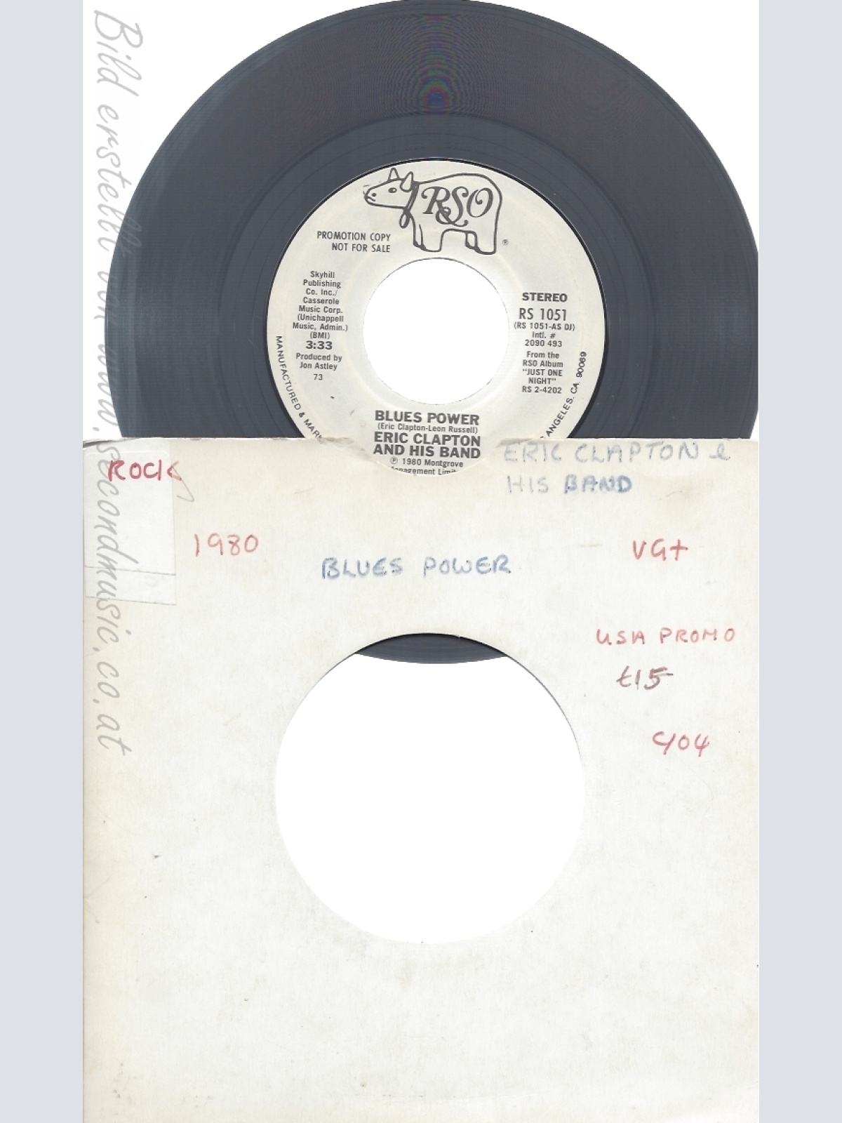 7"--ERIC CLAPTON AND HIS BAND--BLUES POWER--PROMO