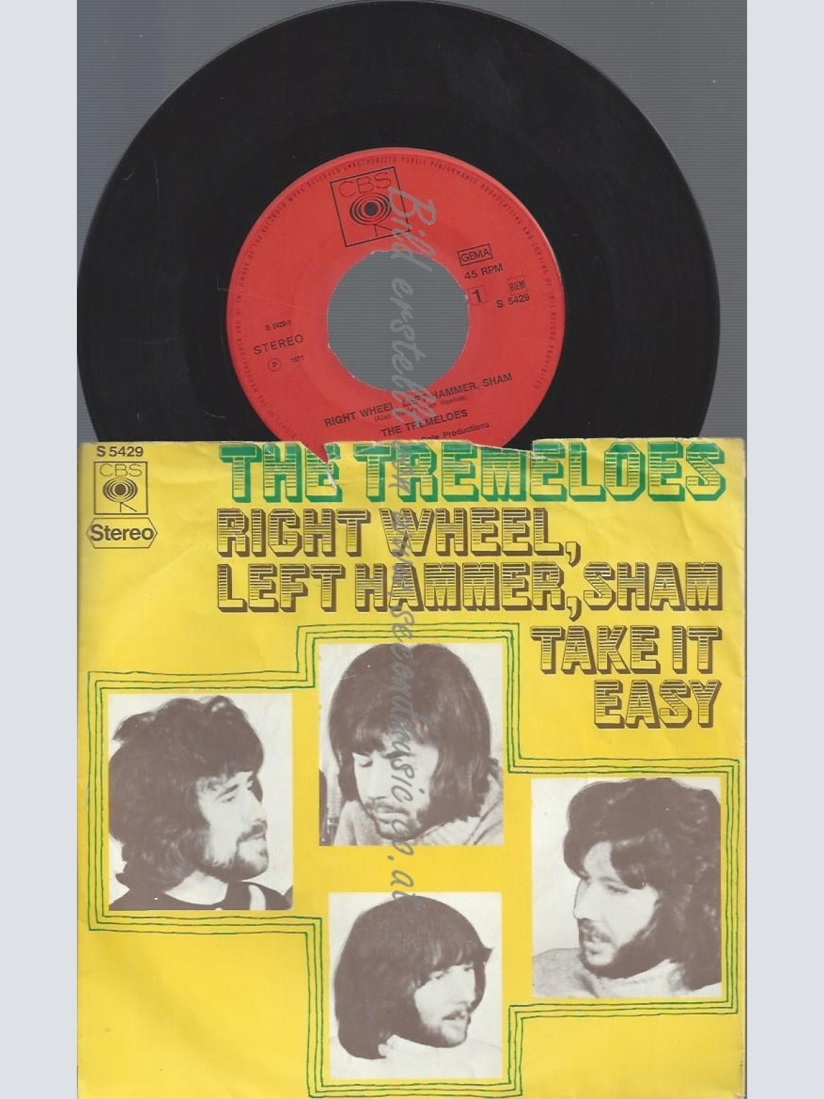 7"THE TREMELOES--RIGHT WHEEL LEFT HAMMER SHAM TAKE IT EASY