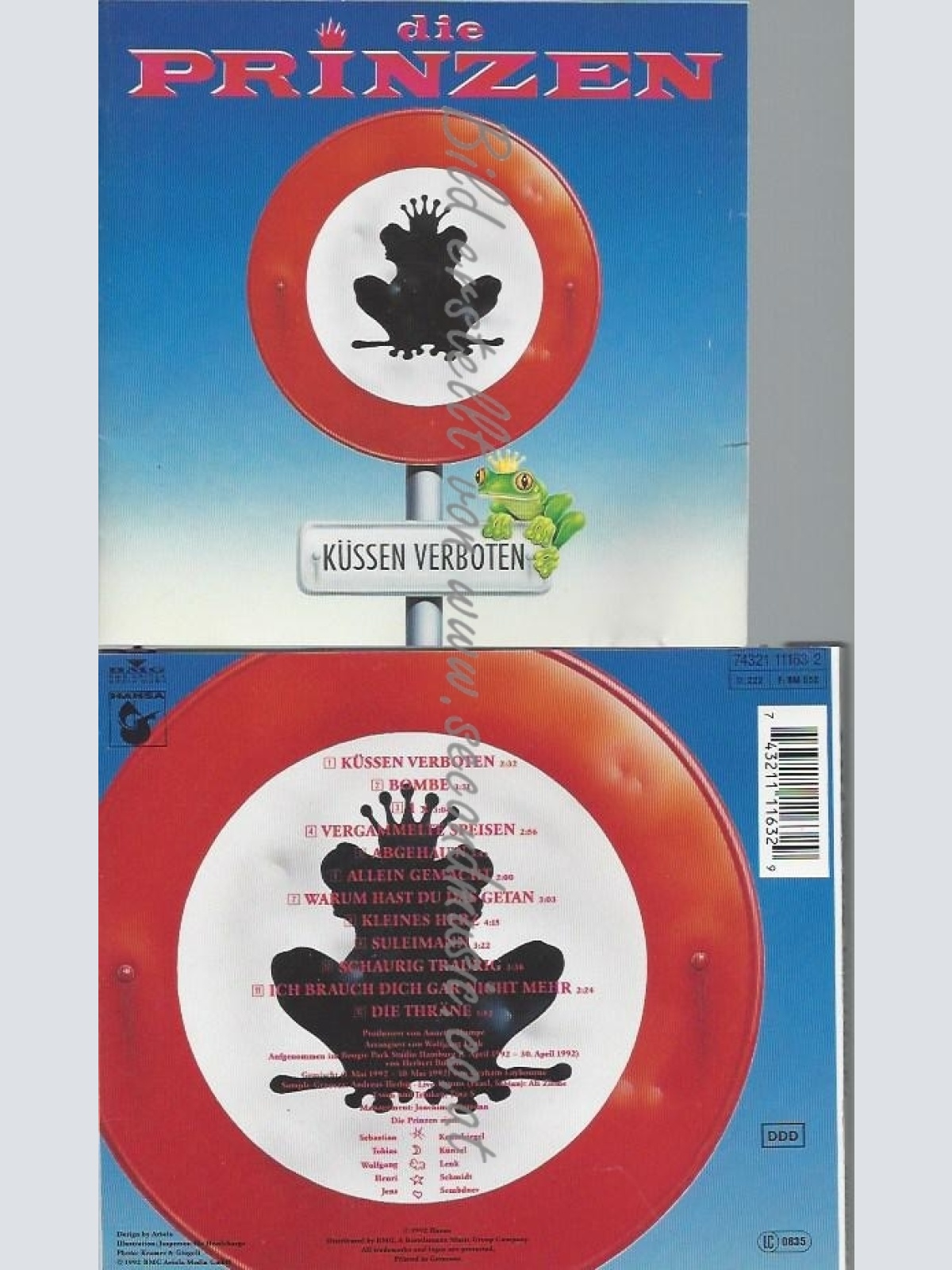 CD--DIE PRINZEN--KÜSSEN VERBOTEN