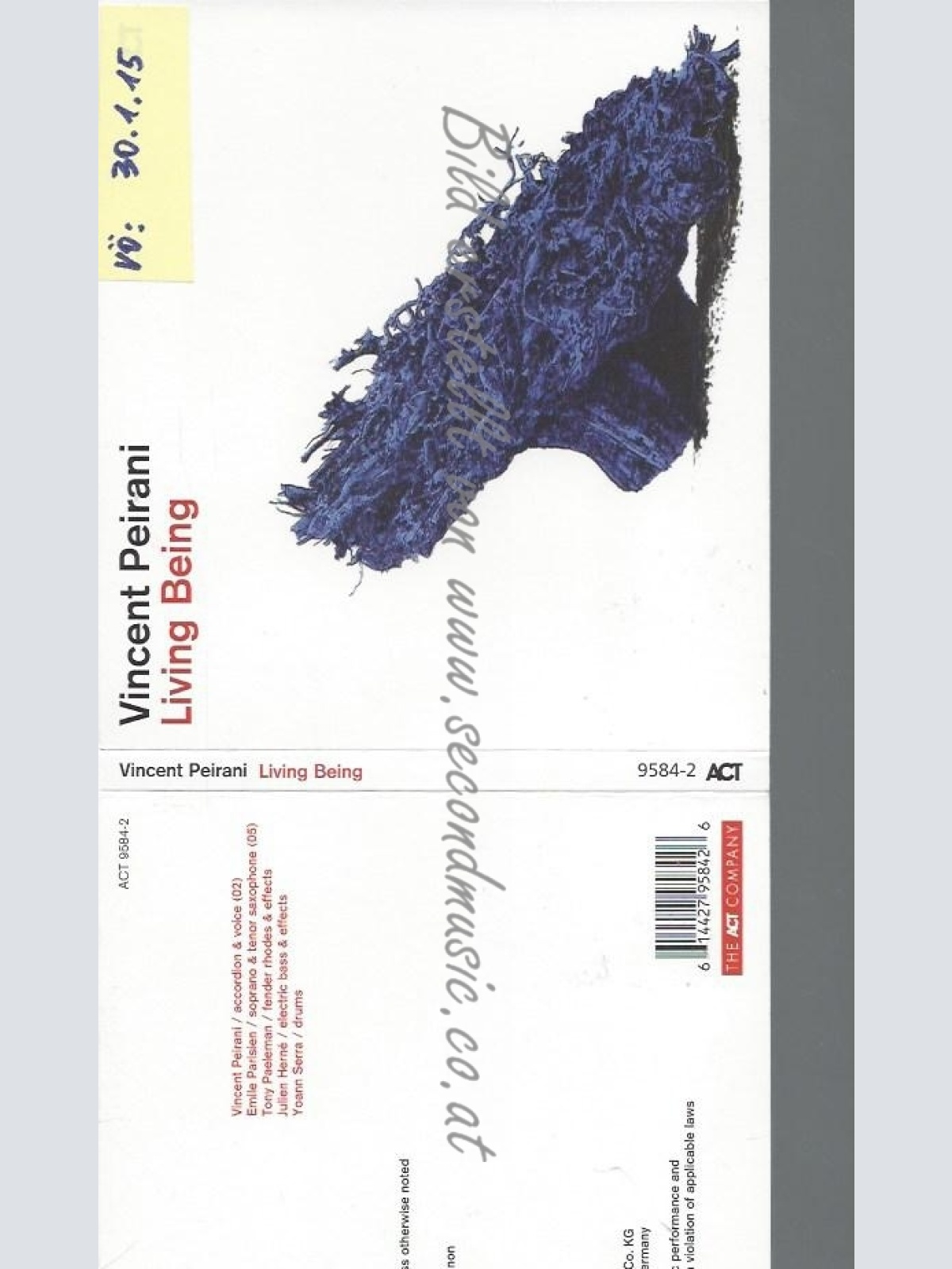 CD--PEIRANI,VINCENT--LIVING BEING