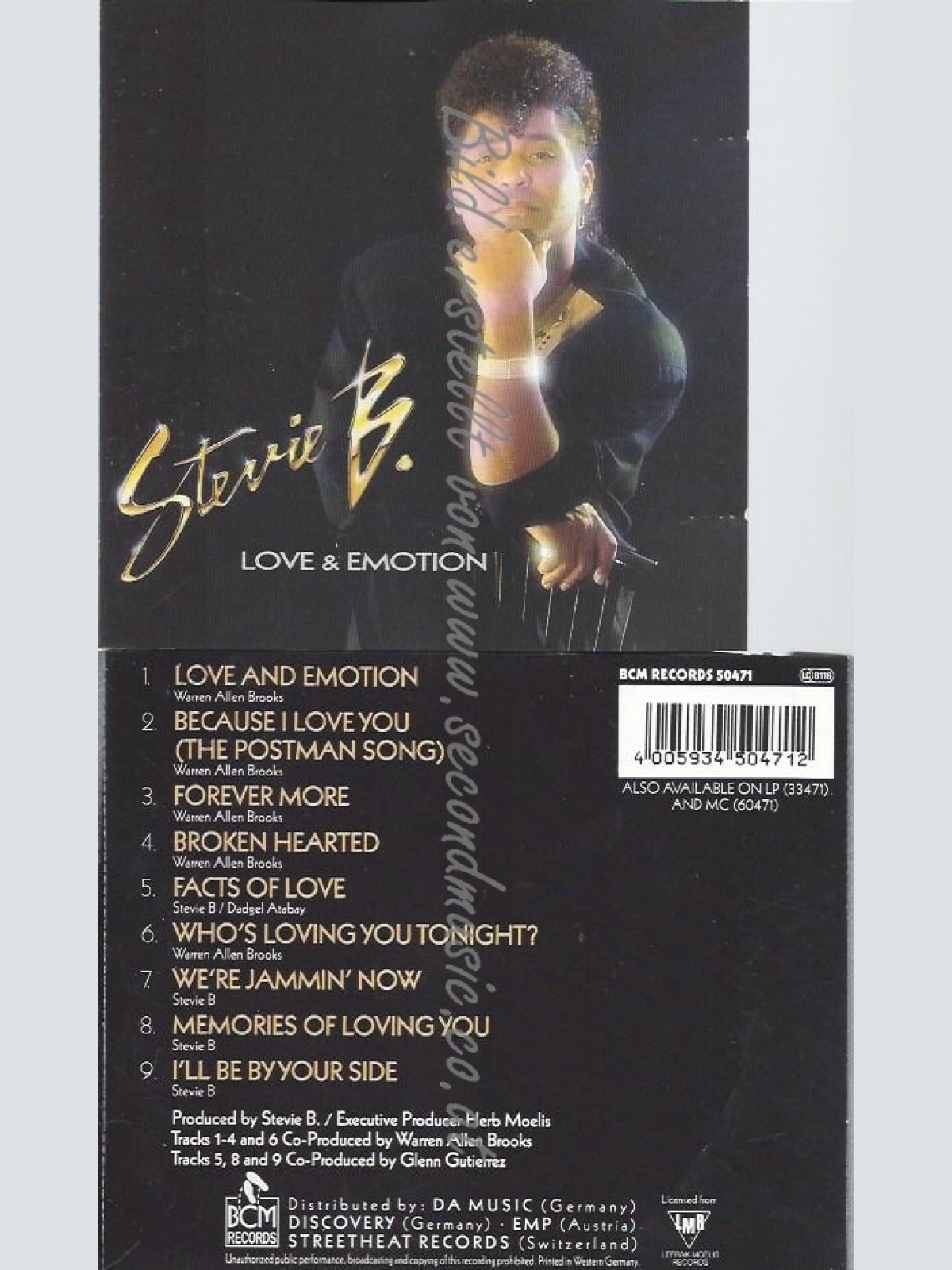 CD--STEVIE B.--LOVE+EMOTION