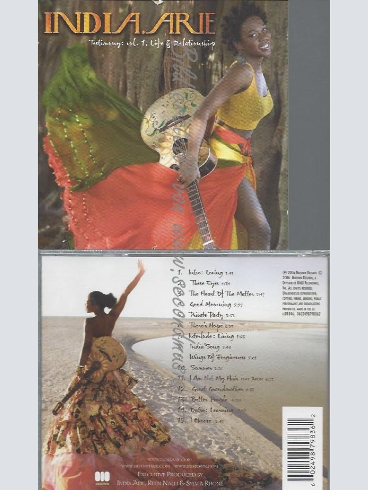 CD--INDIA.ARIE--TESTIMONY: VOL. 1, LIFE & RELATIONSHIP | LIMITED EDITION