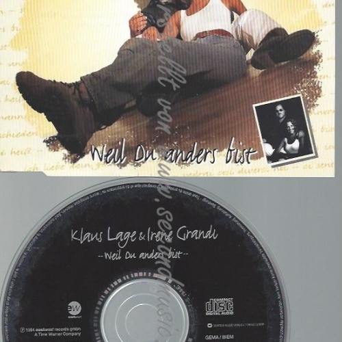 CD--KLAUS LAGE--WEIL DU ANDERS BIST -& IRENE GRANDI-SINGLE