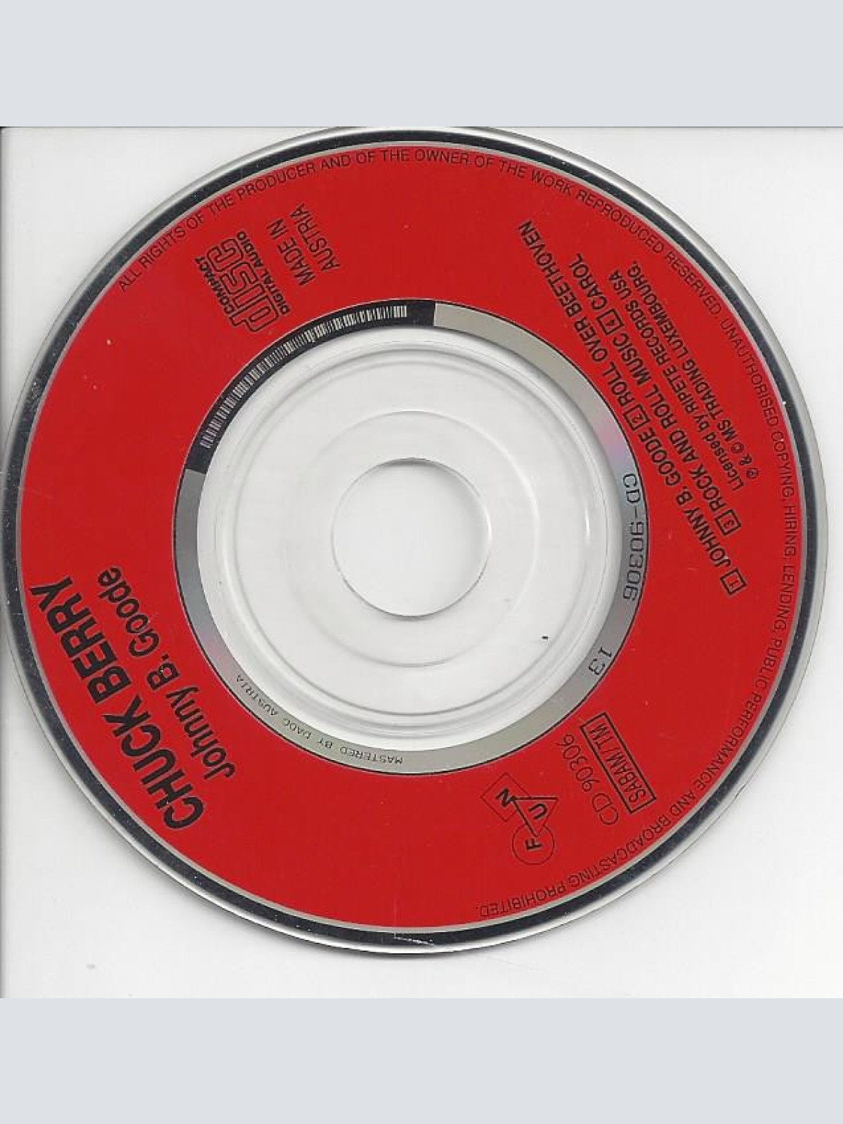 CD-CUCK BERRY--JOHNNY B GOODE--3" CD OHNE COVER