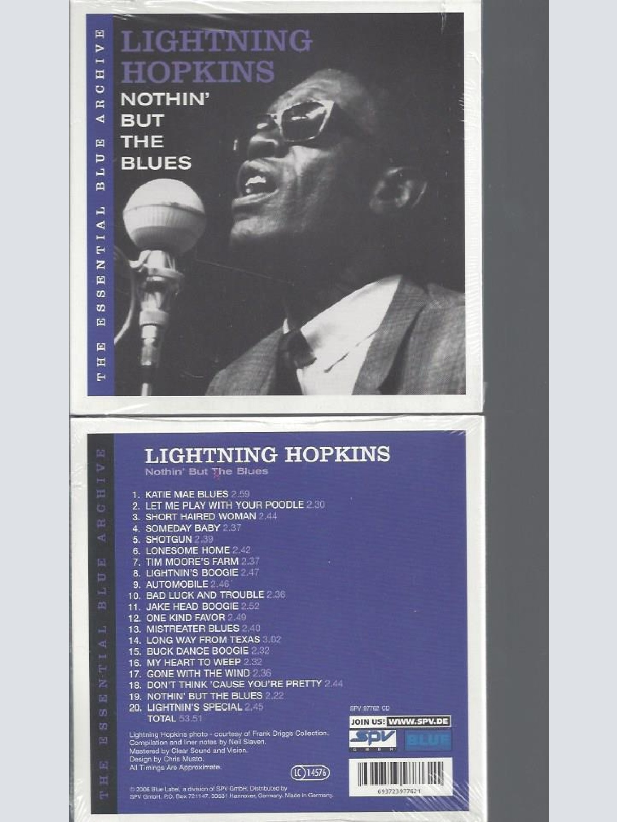 CD--HOPKINS,LIGHTNIN'--THE ESSENTIAL BLUE ARCHIVE-NOTHIN' BUT THE BLUES