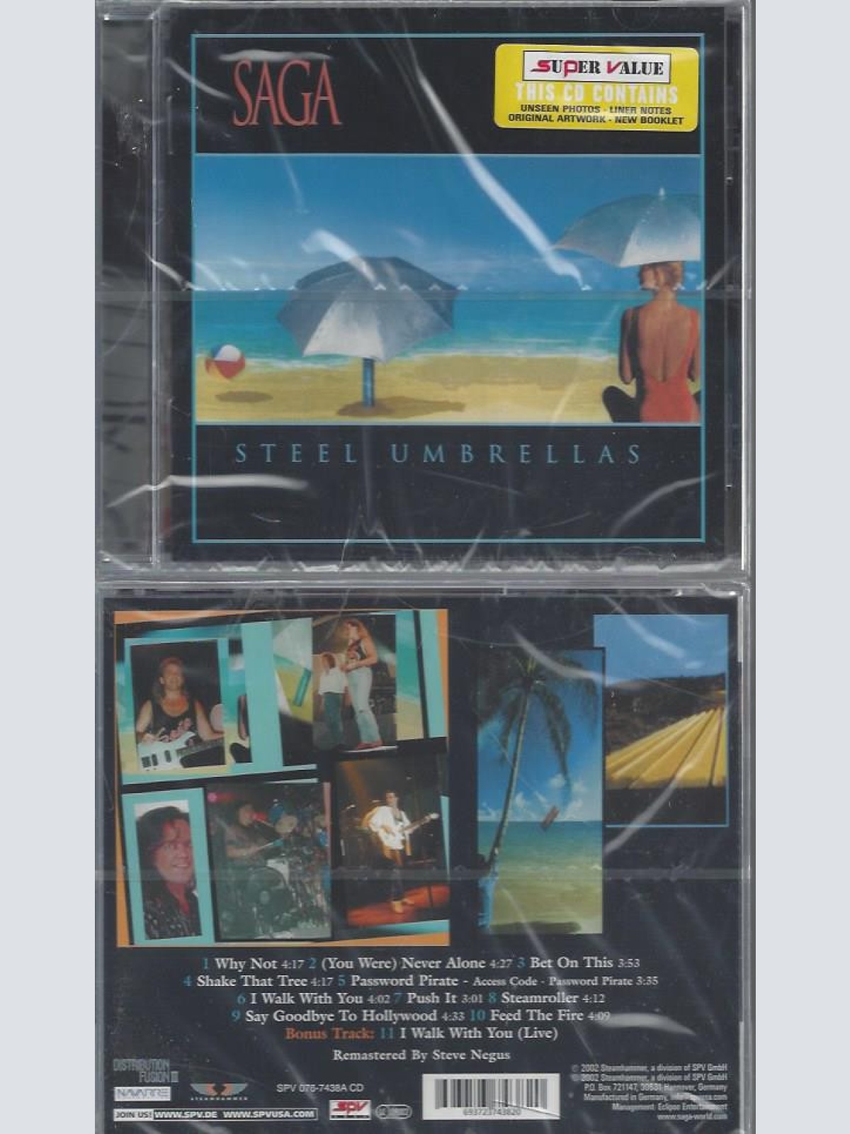 CD--SAGA --STEEL UMBRELLAS--2002 SPV 076-7438ACD
