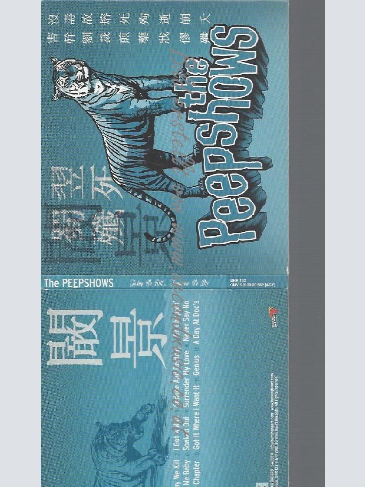 CD--THE PEEPSHOWS--TODAY WE KILL...TOMORROW WE DIE