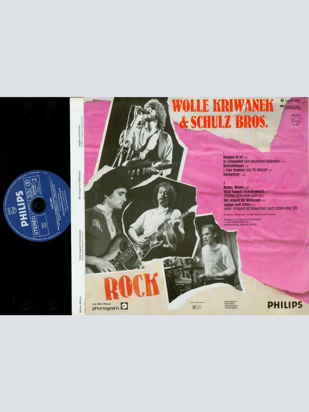 LP-- Wolle Kriwanek & Schulz Bros.  Let's Fetz // 6435 082 GERMANY