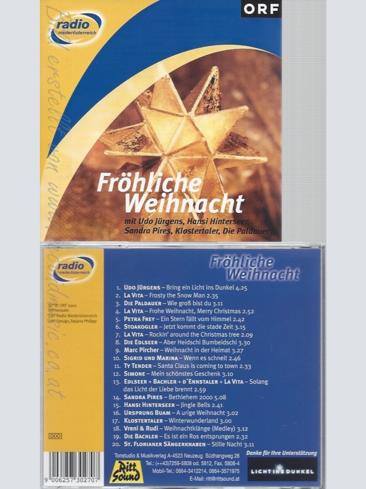 CD--VARIOUS -- -- FROEHLICHE WEIHNACHT --UDO JUERGENS-HANSI HINTERSEER