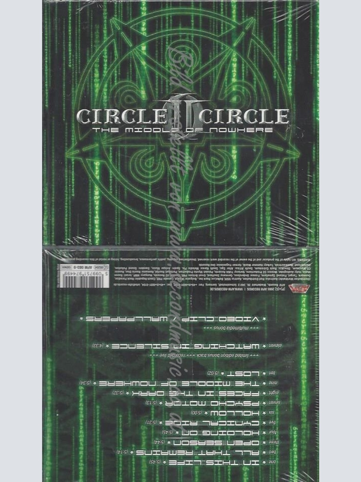 CD--CIRCLE II CIRCLE--THE MIDDLE OF NOWHERE,LTD