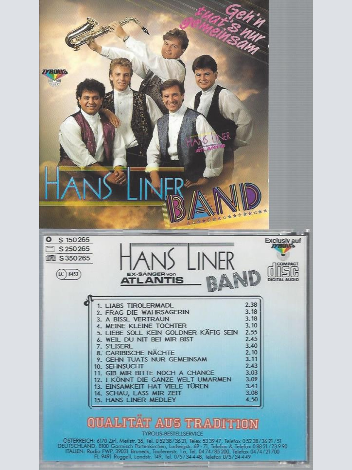 CD-HANS LINER BAND GEH'N TUAT'S NUR GEMEINSAM