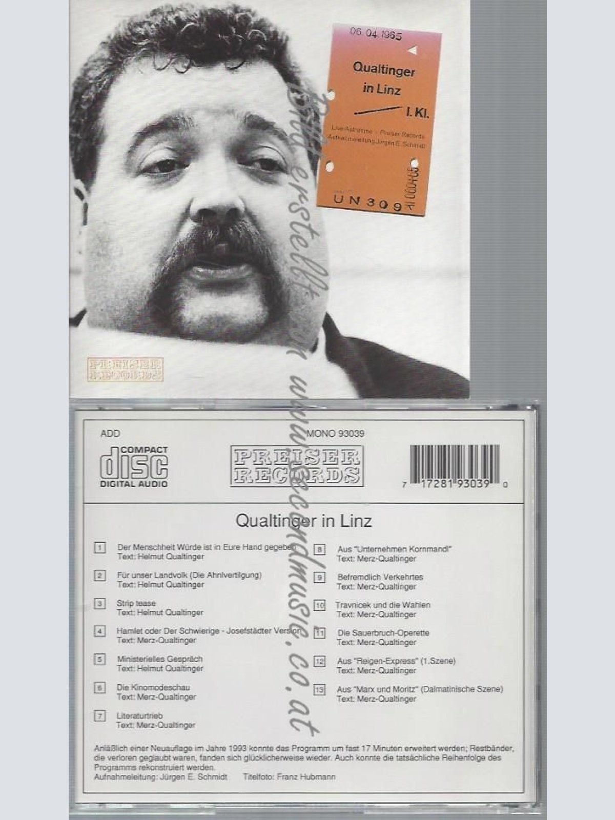 CD--HELMUT QUALTINGER UND QUALTINGER,HELMUT--QUALTINGER IN LINZ