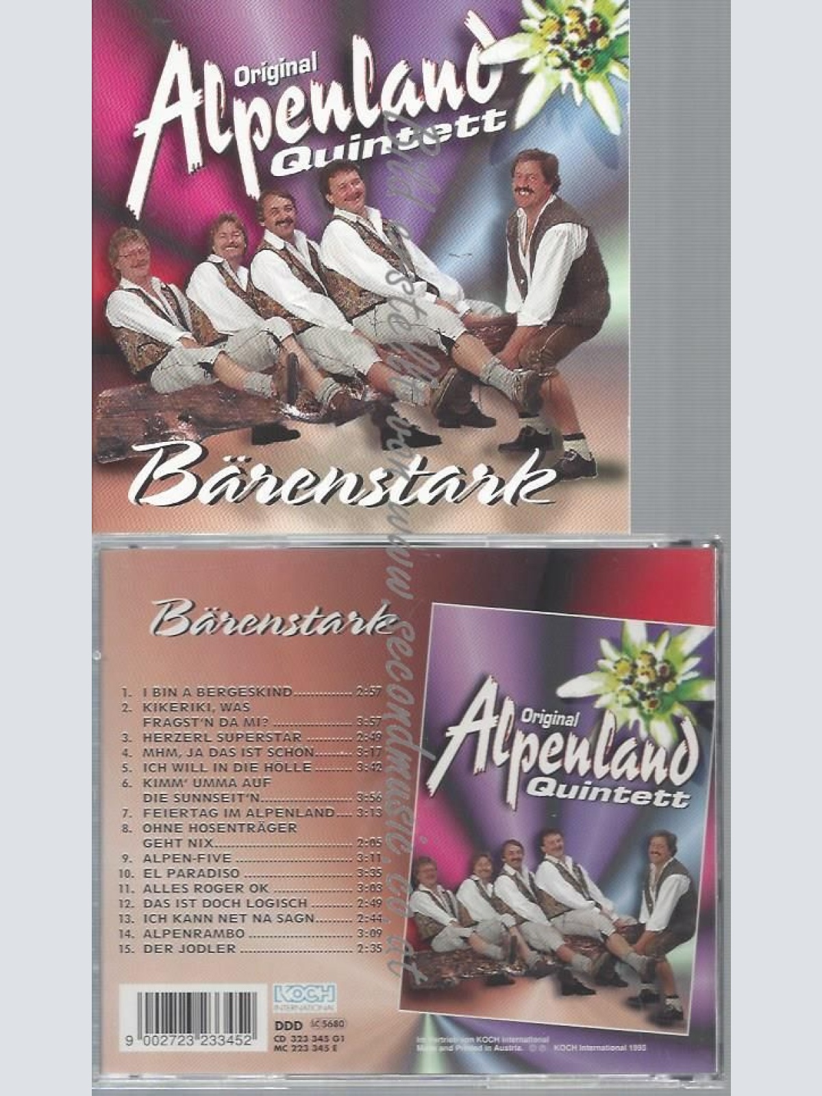 CD--ORIGINAL ALPENLAND QUINTETT--BÄRENSTARK