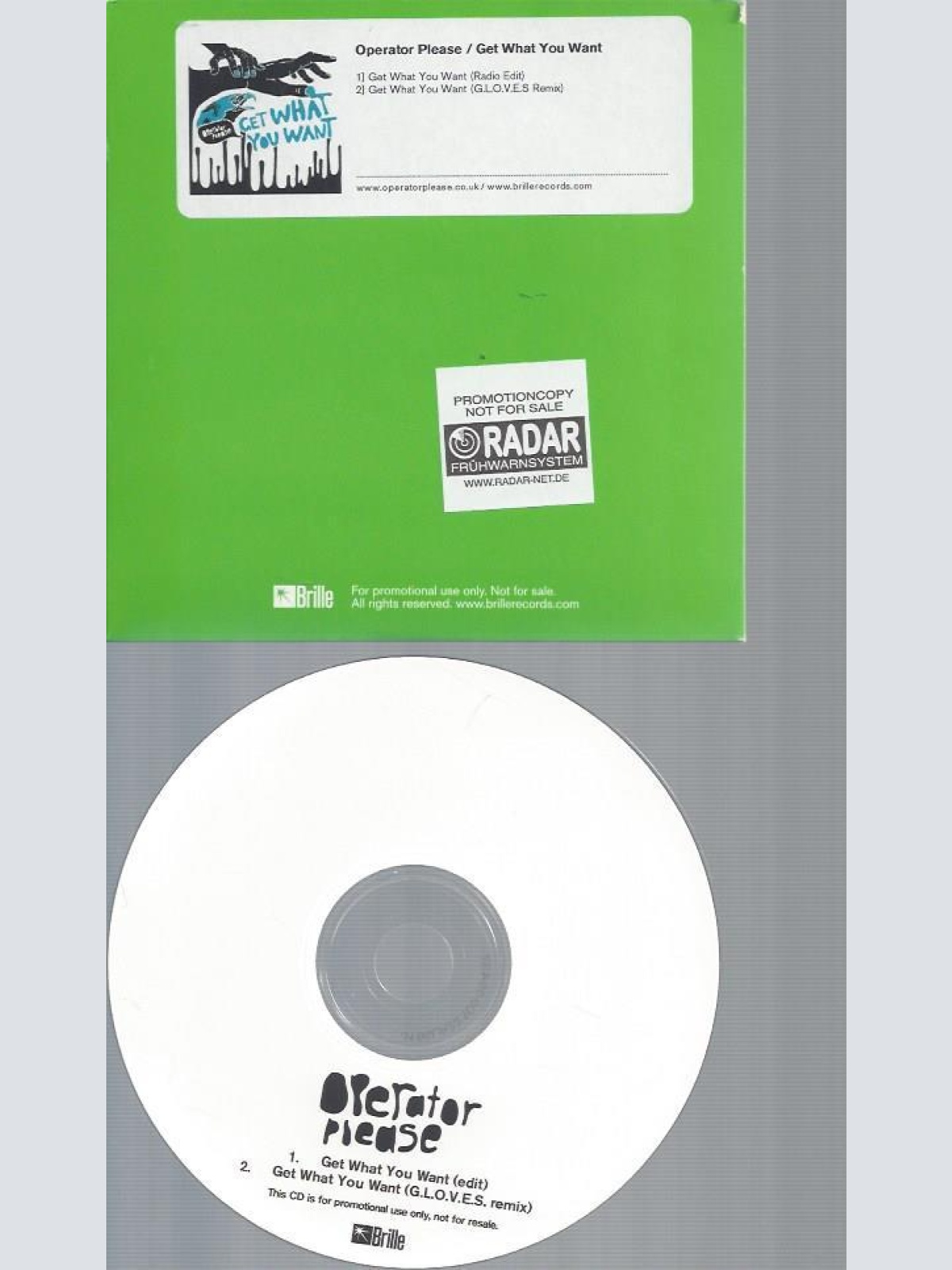 CD--OPERATOR PLEASE GET WHAT YOU WANT  // PROMO