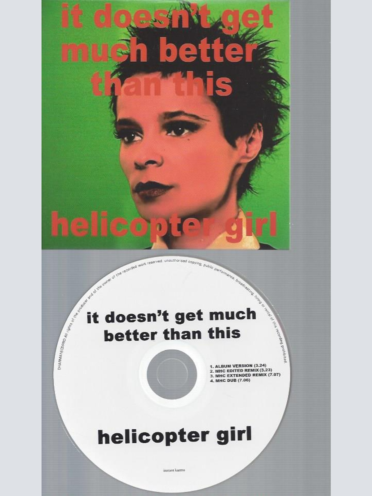CD--HELICOPTER GIRL IT DOESN'T GET MUCH BETTER THAN THIS // PROMO