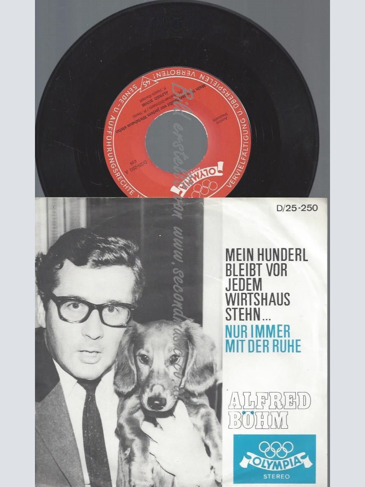 7"ALFRED BÖHM MEIN HUNDERL BLEIBT VOR JEDEM WIRTSHAUS STEHN