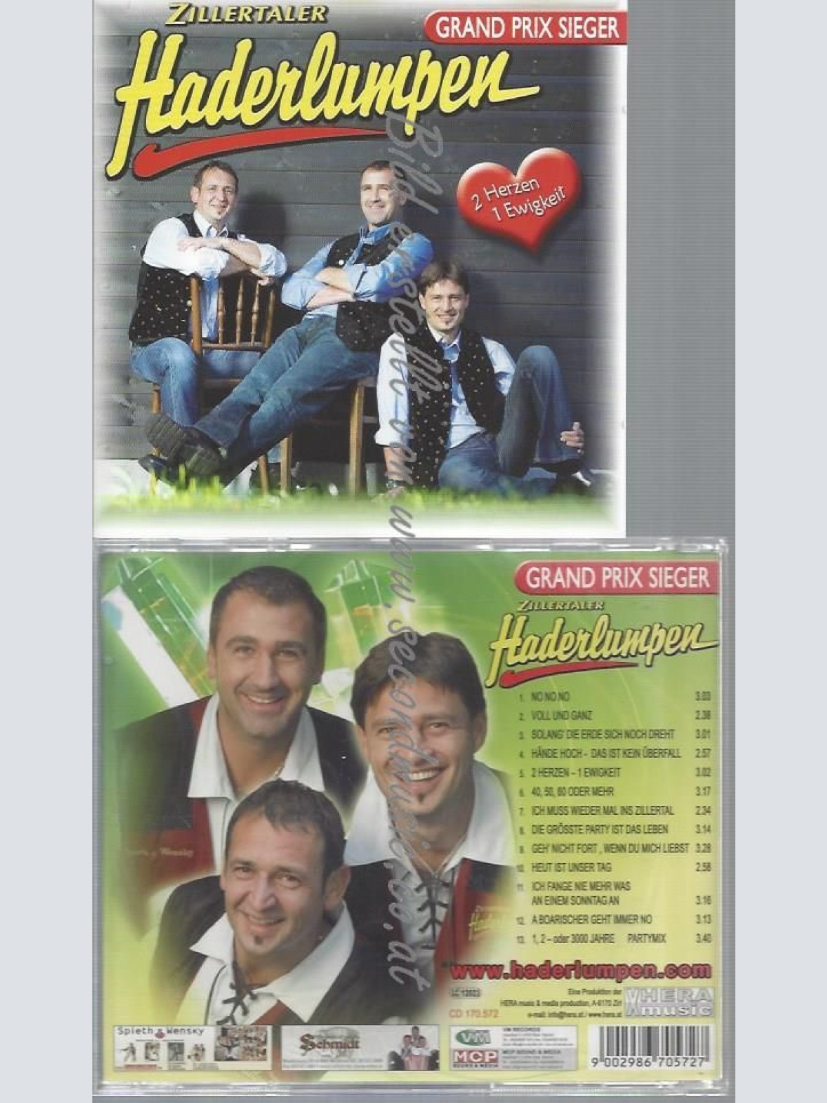 CD--ZILLERTALER HADERLUMPEN-- 2 HERZEN -  1 EWIGKEIT